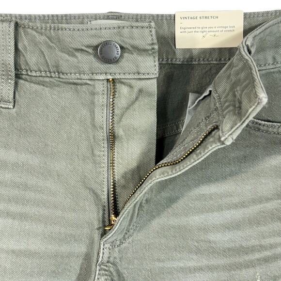 Universal Thread SZ 2/26 Vintage MIDI Jean Shorts Distressed Frayed Dusty Olive - Picture 2 of 8
